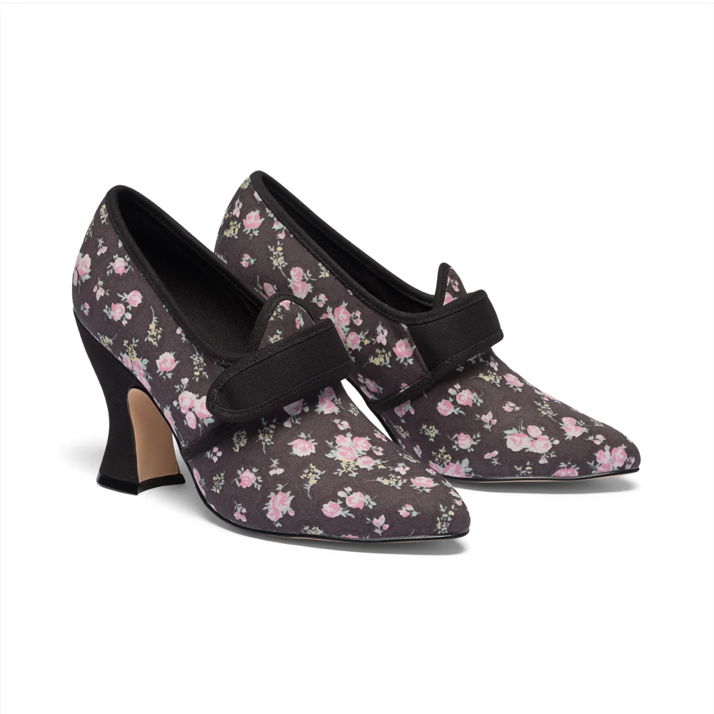 Adelaide Latchet Shoes (Charcoal/Pink) - Image 3