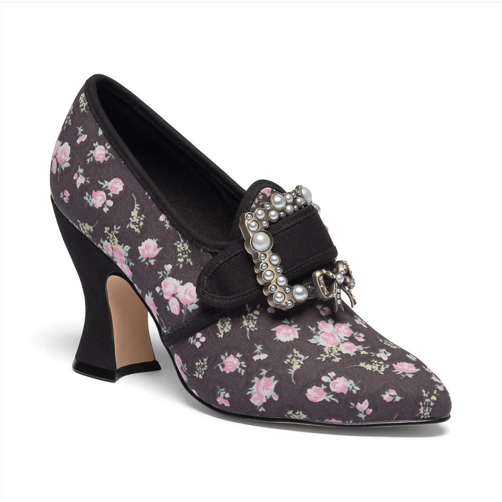 Adelaide Latchet Shoes (Charcoal/Pink) - Image 5