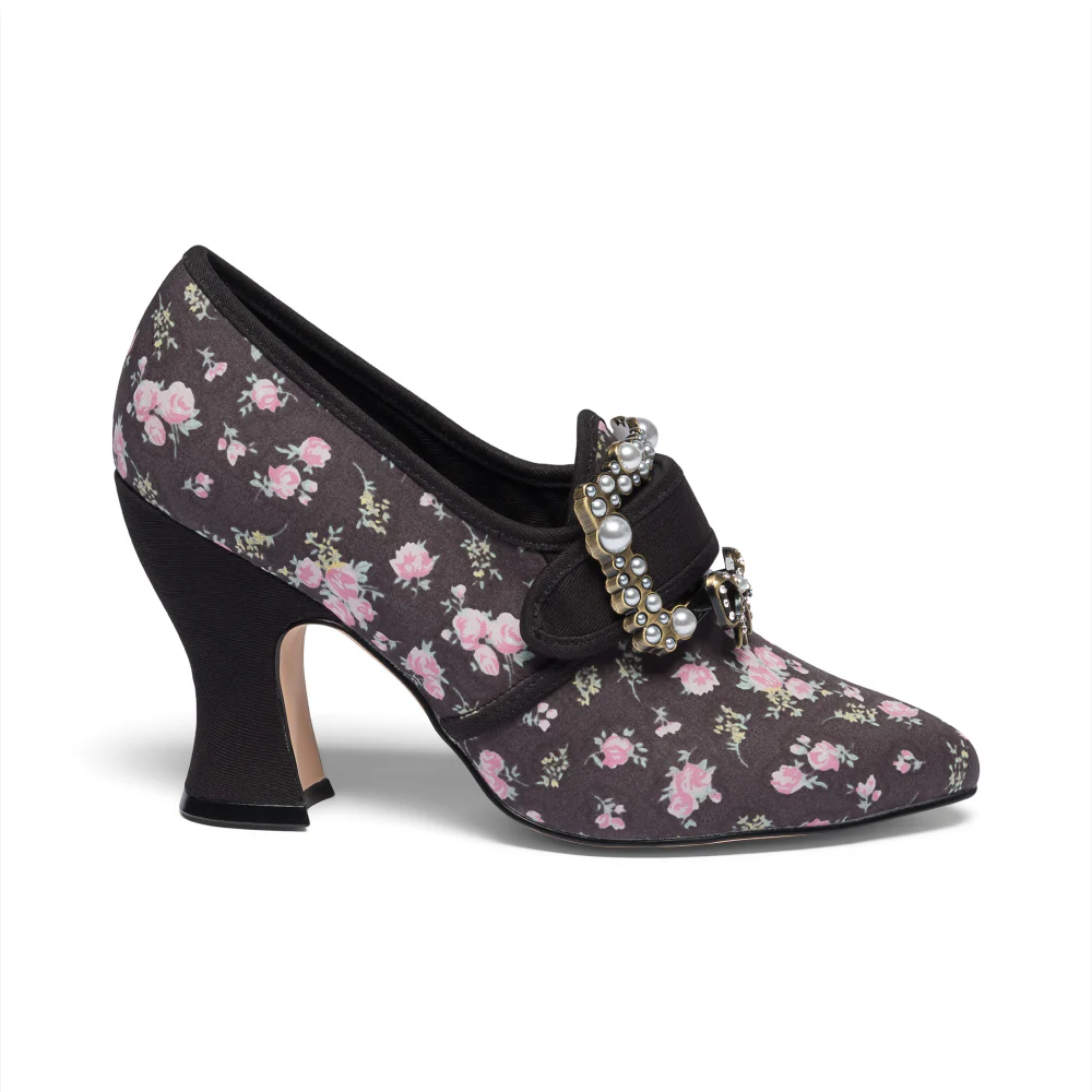 Adelaide Latchet Shoes (Charcoal/Pink) - Image 6