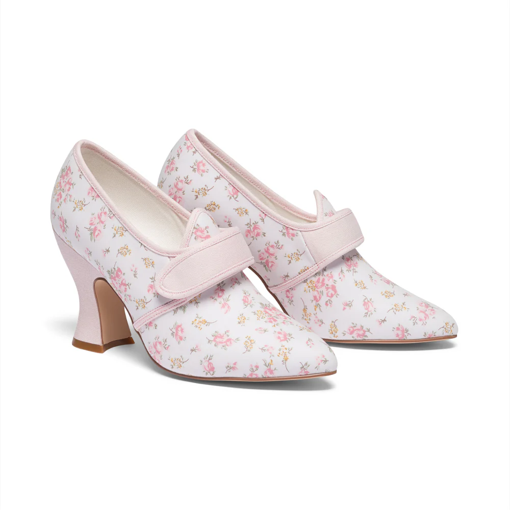 Adelaide Latchet Shoes (Ivory/Pink) - Image 3