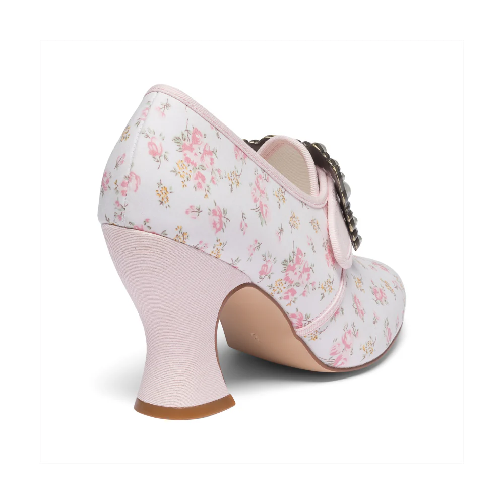 Adelaide Latchet Shoes (Ivory/Pink) - Image 7