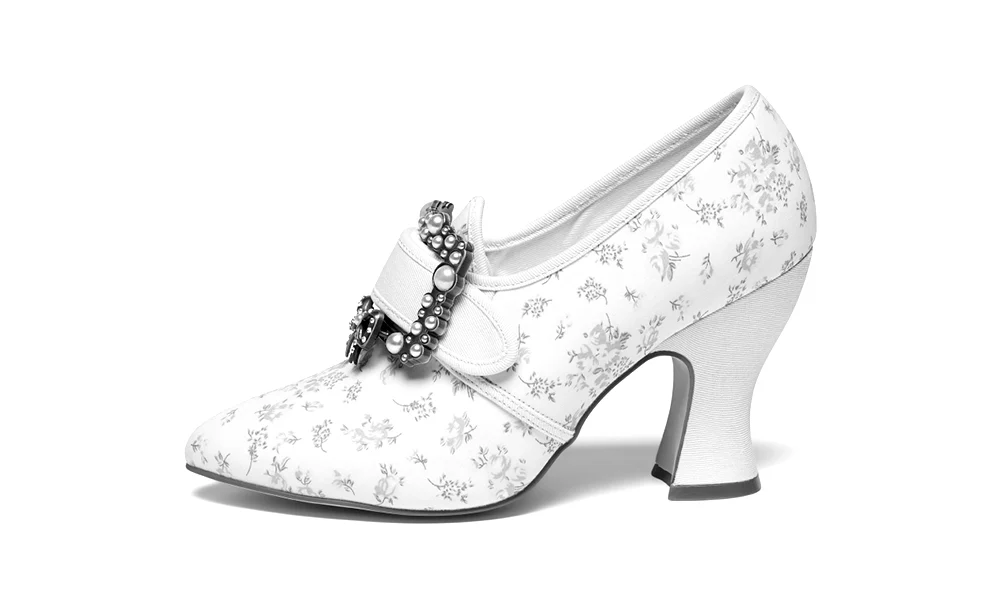 Adelaide Latchet Shoes (Ivory/Pink) - Image 8