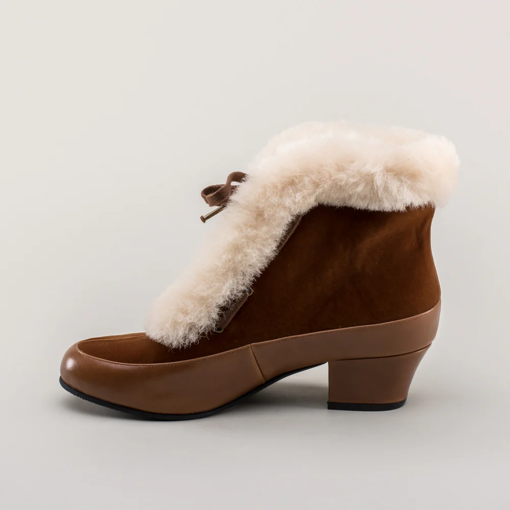 Alpen Retro Winter Booties (Brown/Ivory) - Image 10