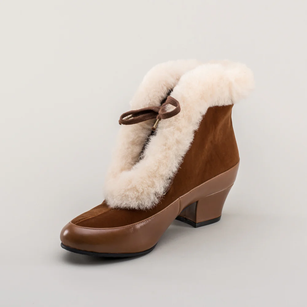 Alpen Retro Winter Booties (Brown/Ivory) - Image 11