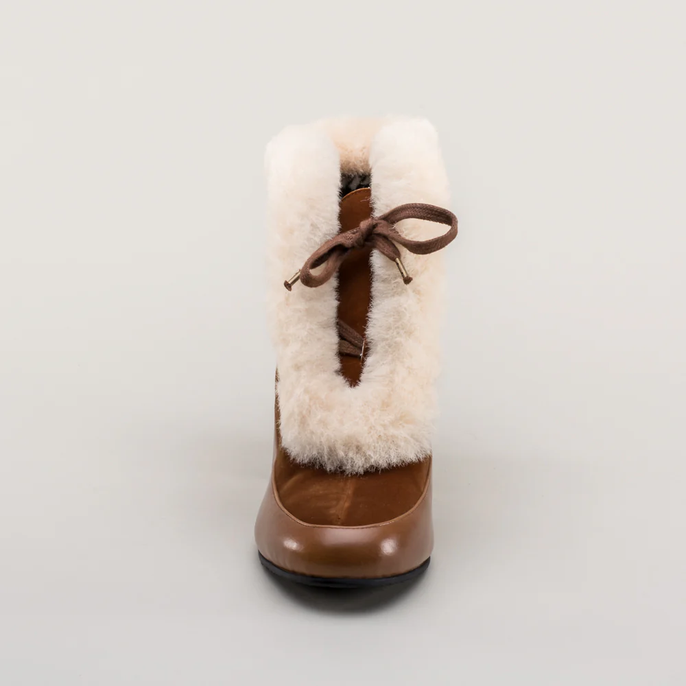 Alpen Retro Winter Booties (Brown/Ivory) - Image 12