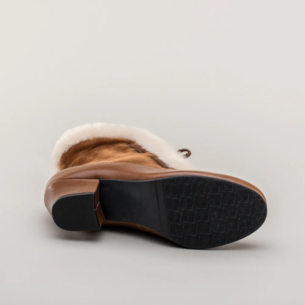 Alpen Retro Winter Booties (Brown/Ivory) - Image 13