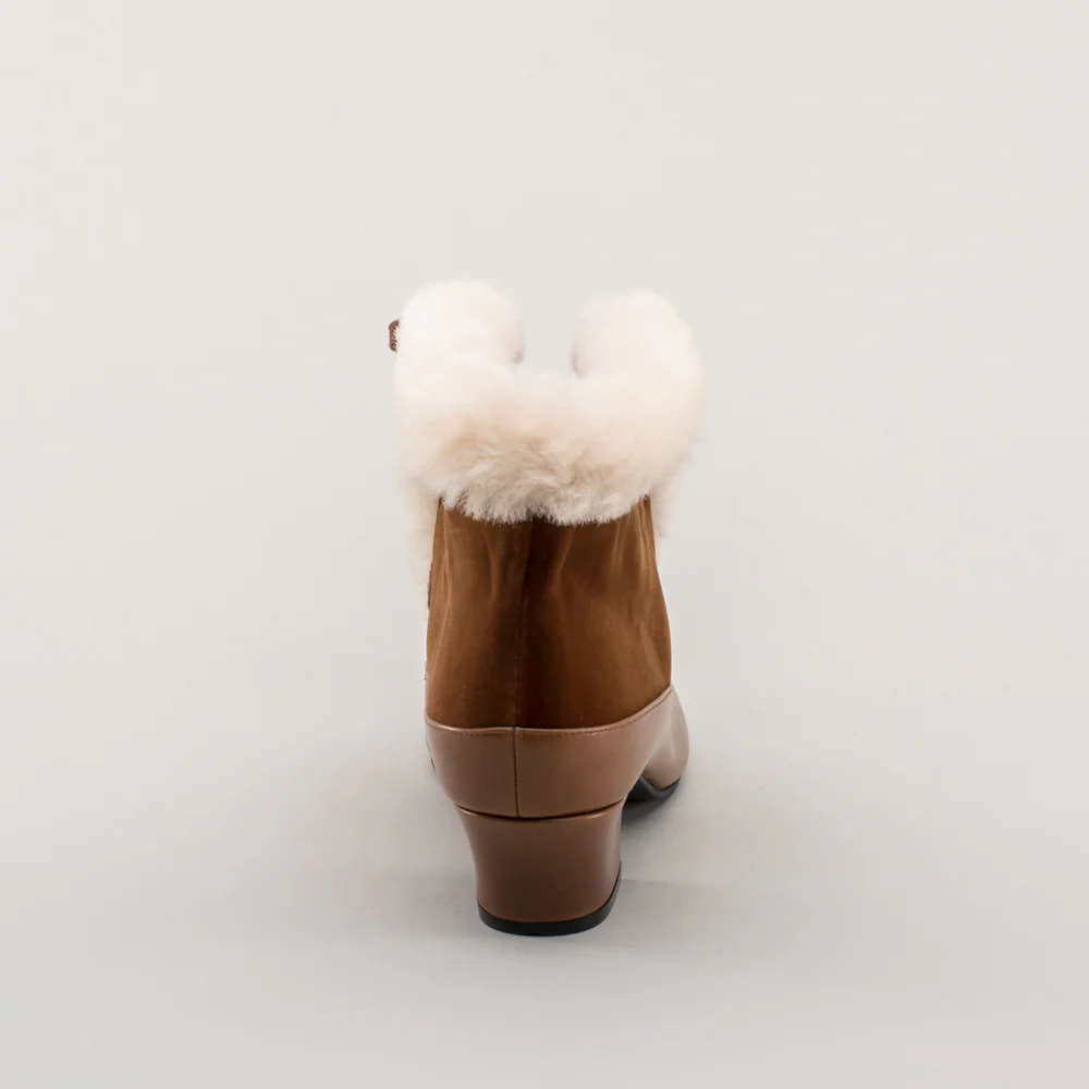 Alpen Retro Winter Booties (Brown/Ivory) - Image 8