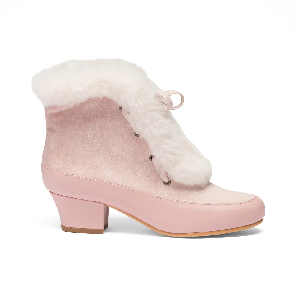 Alpen Retro Winter Booties (Candy Pink/Ivory) - Image 3