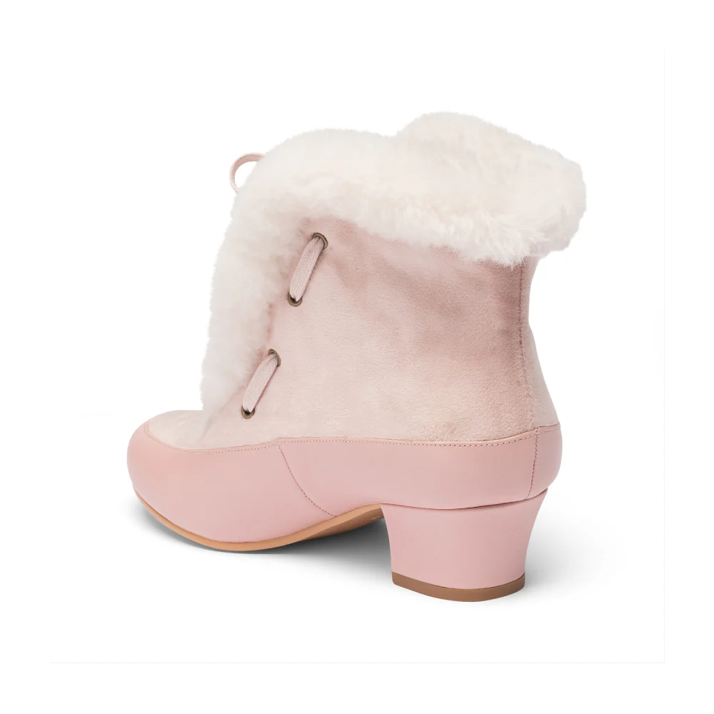 Alpen Retro Winter Booties (Candy Pink/Ivory) - Image 4
