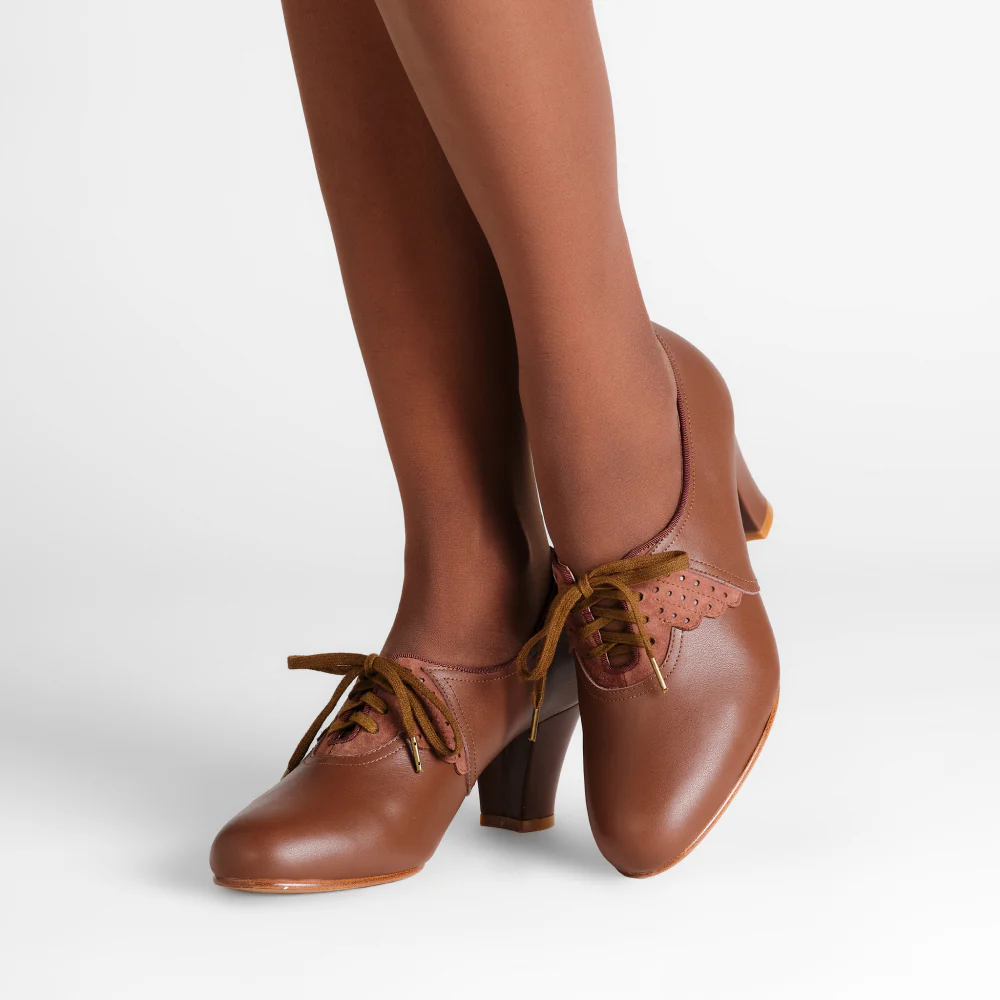 PRE-ORDER Annette Vintage Oxfords (Chestnut) - Image 2