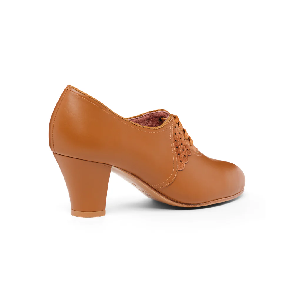 PRE-ORDER Annette Vintage Oxfords Wide (Caramel) - Image 4