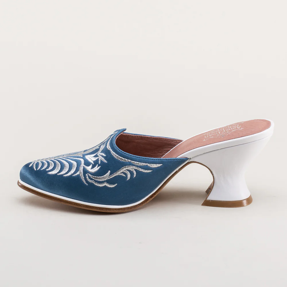 Antoinette 18th Century Mules (French Blue) - Image 10