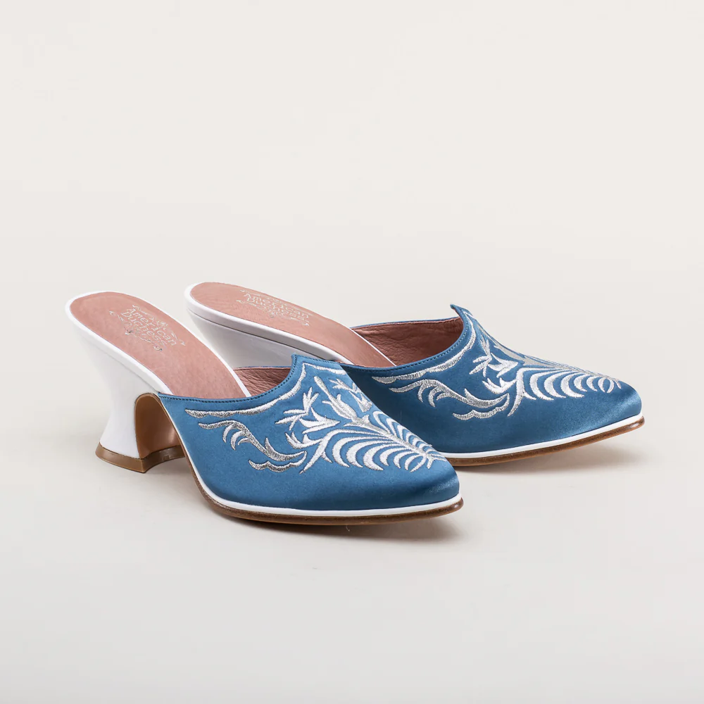 Antoinette 18th Century Mules (French Blue) - Image 4