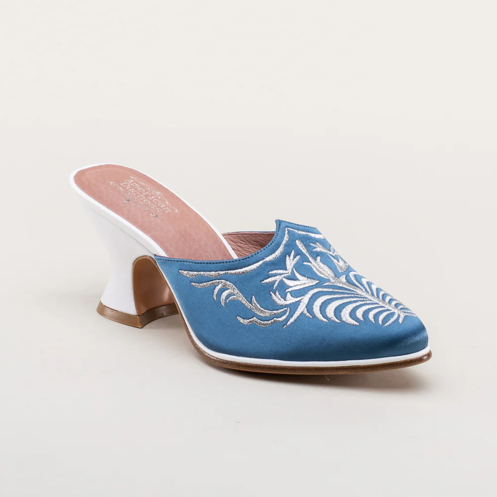 Antoinette 18th Century Mules (French Blue) - Image 5