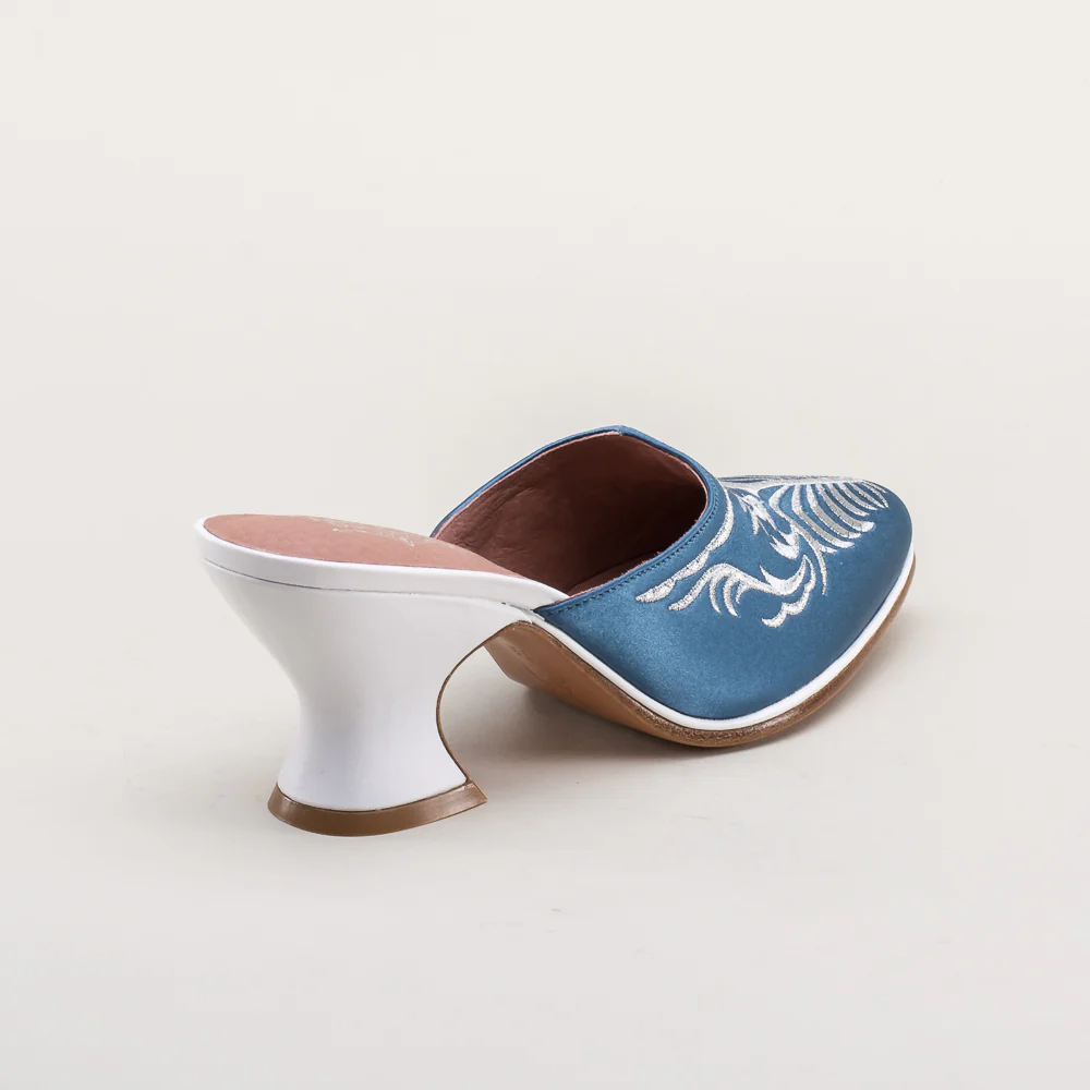 Antoinette 18th Century Mules (French Blue) - Image 7