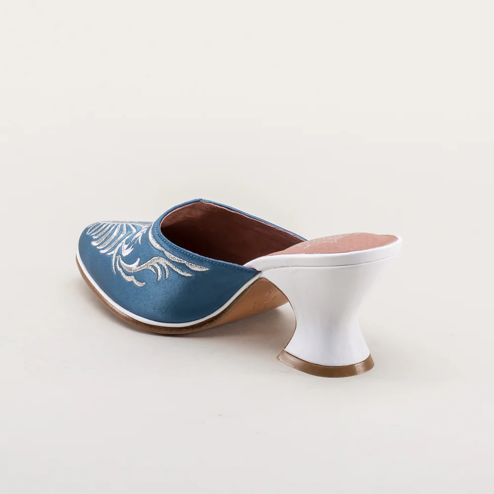 Antoinette 18th Century Mules (French Blue) - Image 9