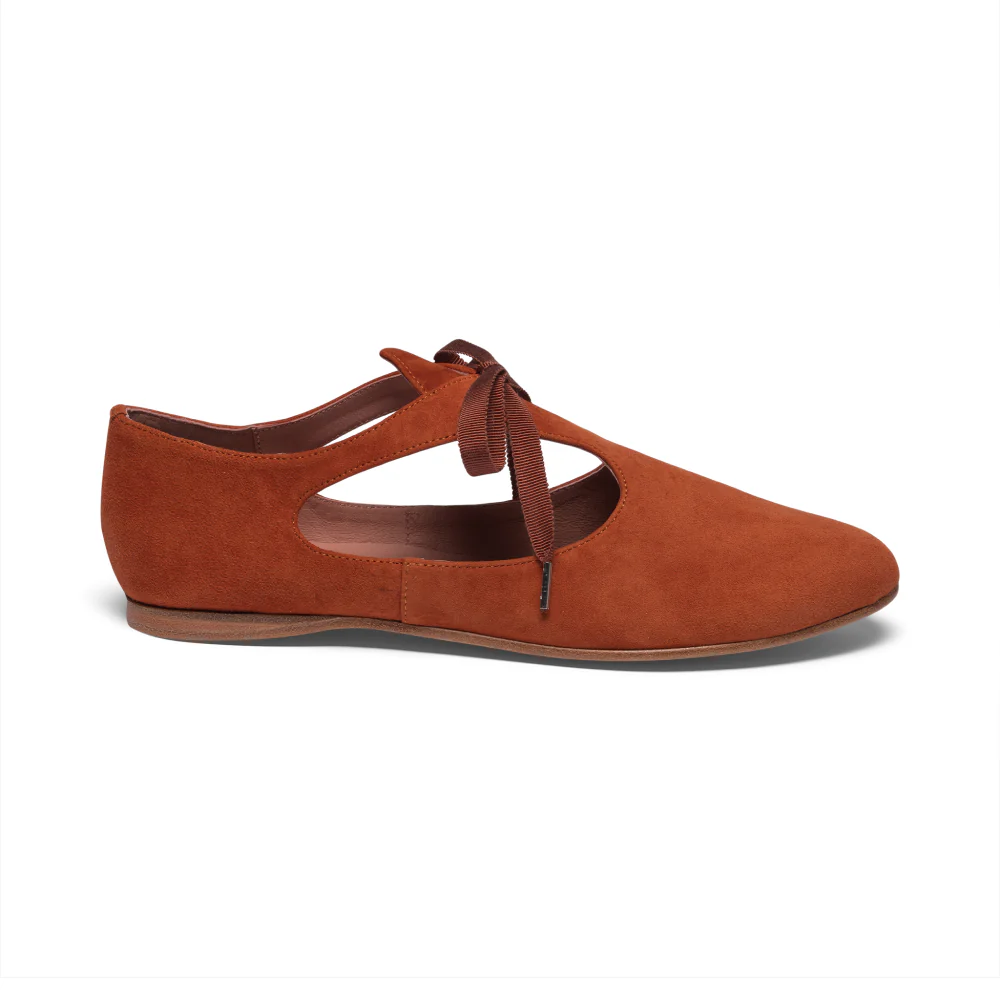 Artemisia Pre-Raphaelite Shoes (Rust Suede) - Image 3