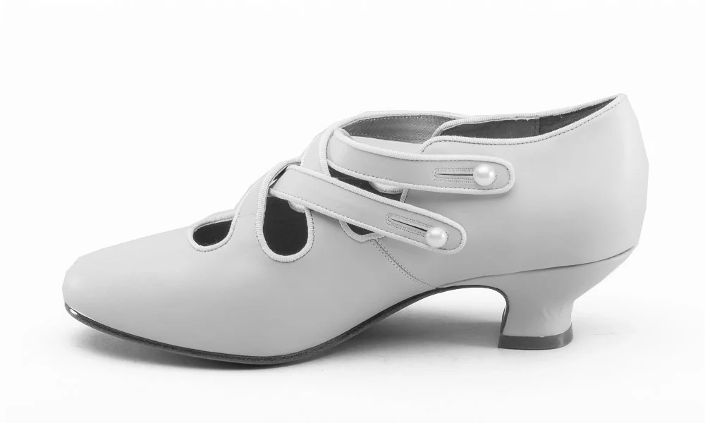 Astoria Edwardian Leather Shoes (Soft Ivory) - Image 9