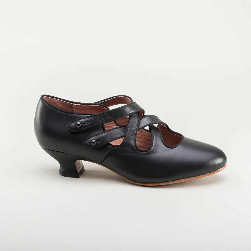 Astoria Edwardian Leather Shoes (Black) - Image 4
