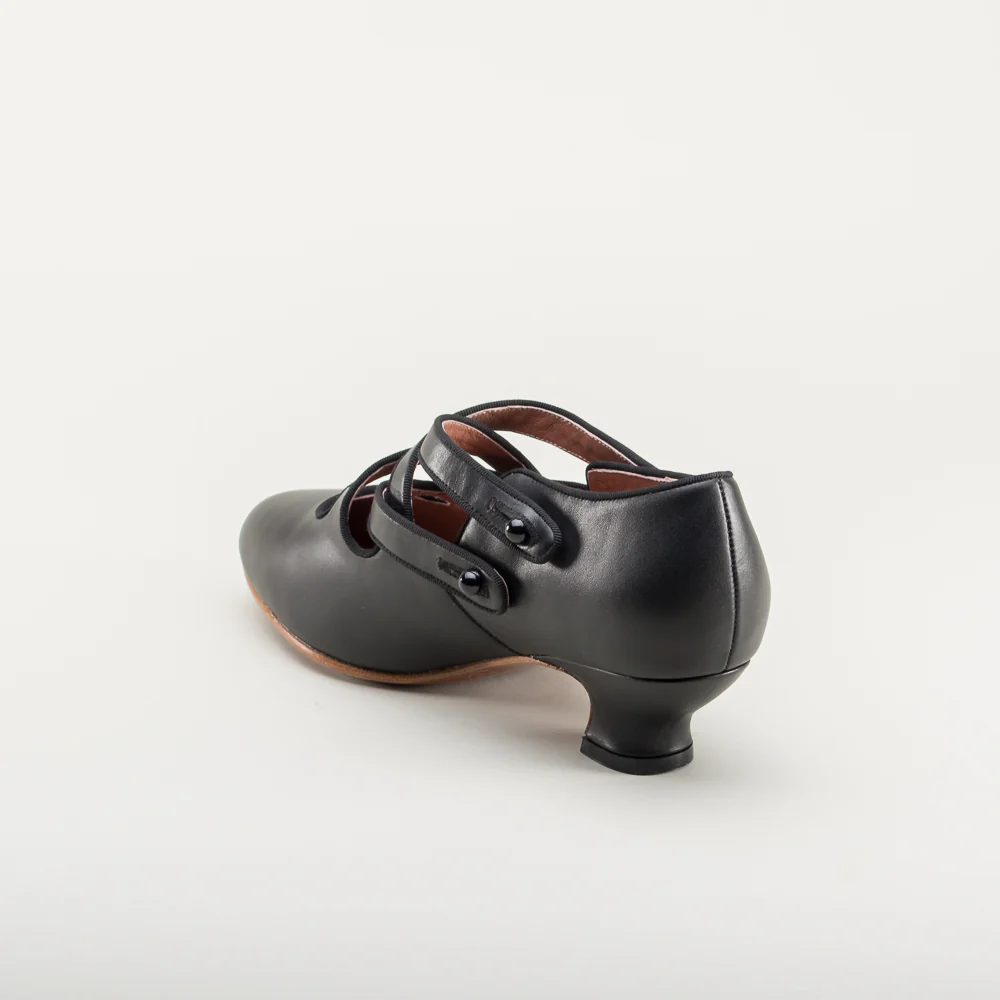 Astoria Edwardian Leather Shoes (Black) - Image 7