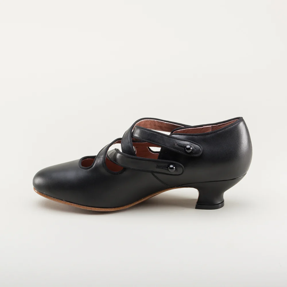 Astoria Edwardian Leather Shoes (Black) - Image 8