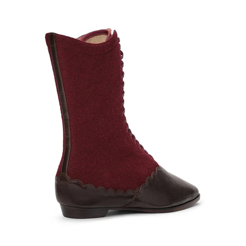 PRE-ORDER Balmoral Boots (Espresso/Burgundy) - Image 5