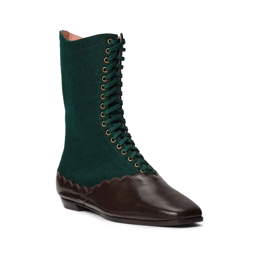PRE-ORDER Balmoral Boots (Espresso/Evergreen) - Image 3