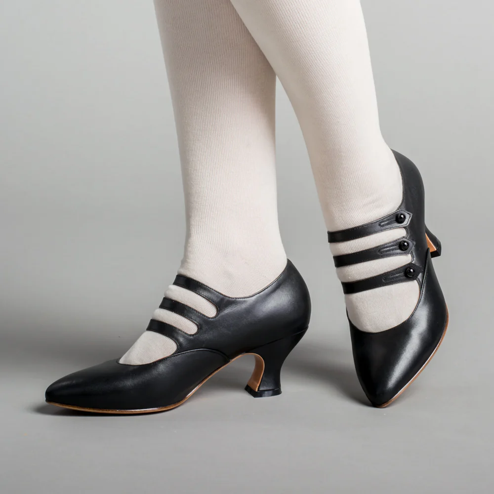 Bellatrix Edwardian Shoes (Black) - Image 3