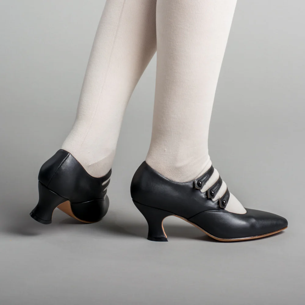 Bellatrix Edwardian Shoes (Black) - Image 4