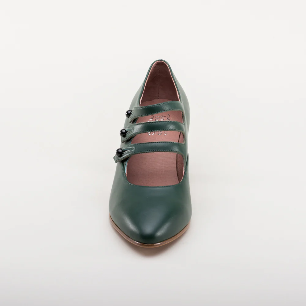 Bellatrix Edwardian Shoes (Green) - Image 12