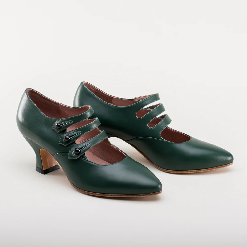 Bellatrix Edwardian Shoes (Green) - Image 4