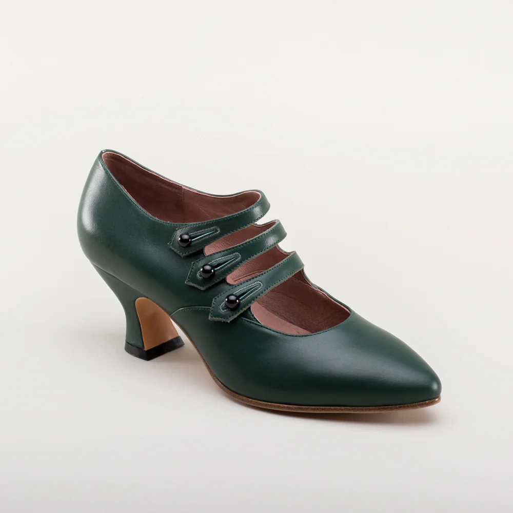 Bellatrix Edwardian Shoes (Green) - Image 5