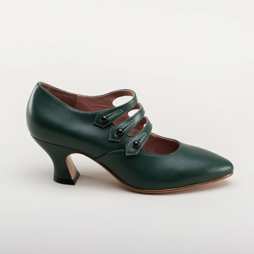 Bellatrix Edwardian Shoes (Green) - Image 6