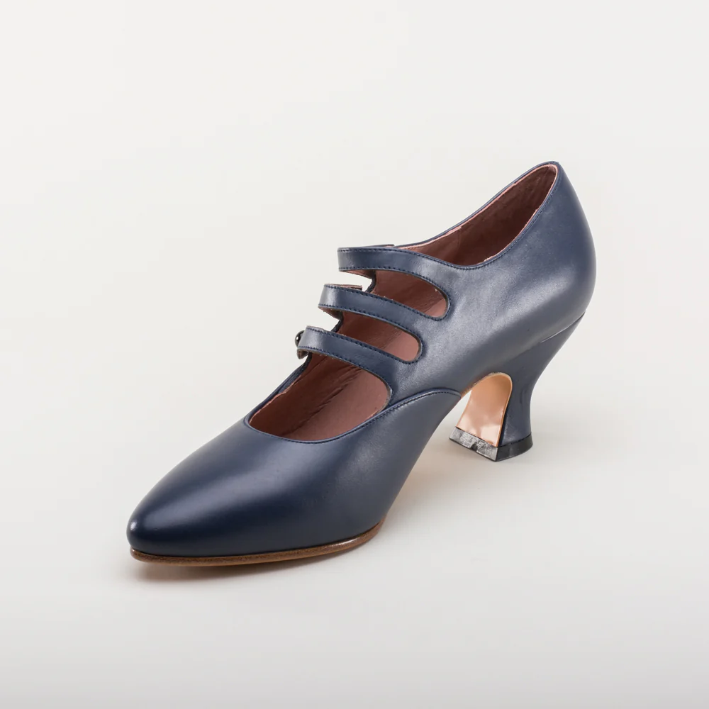 Bellatrix Edwardian Shoes (Navy) - Image 11