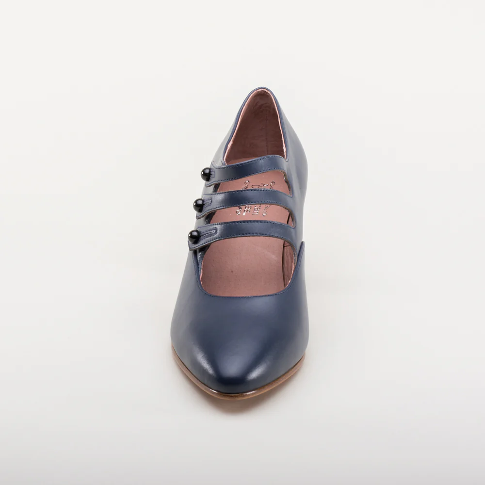 Bellatrix Edwardian Shoes (Navy) - Image 12
