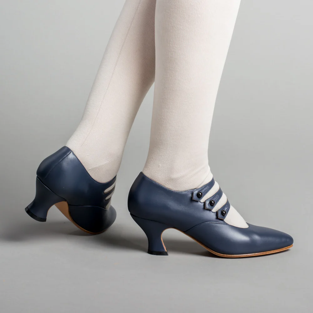 Bellatrix Edwardian Shoes (Navy) - Image 3