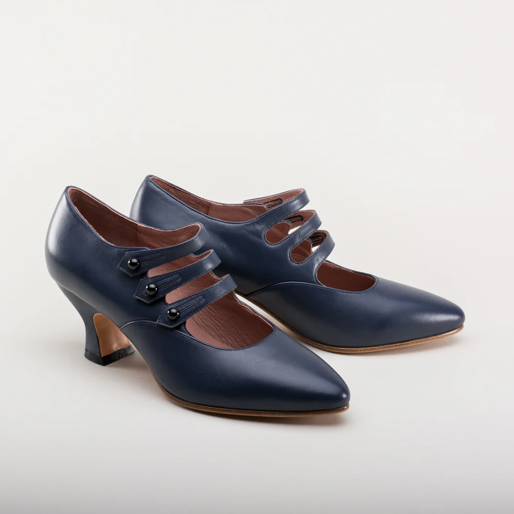 Bellatrix Edwardian Shoes (Navy) - Image 4