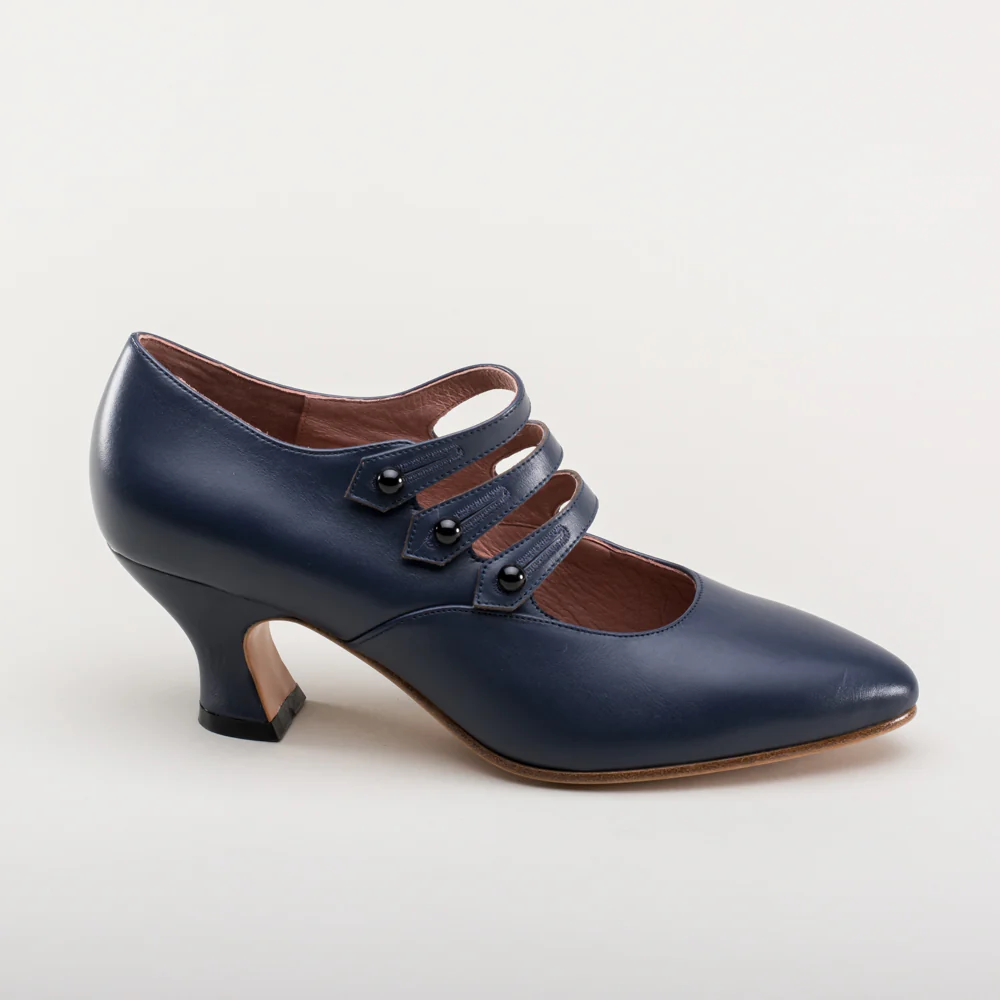 Bellatrix Edwardian Shoes (Navy) - Image 6