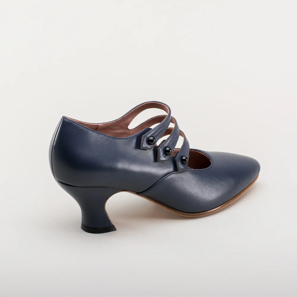 Bellatrix Edwardian Shoes (Navy) - Image 7