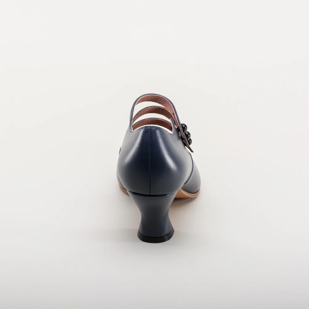 Bellatrix Edwardian Shoes (Navy) - Image 8