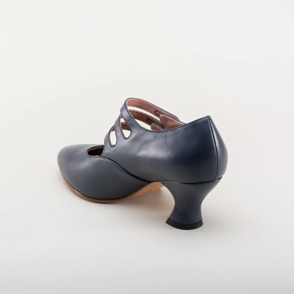 Bellatrix Edwardian Shoes (Navy) - Image 9