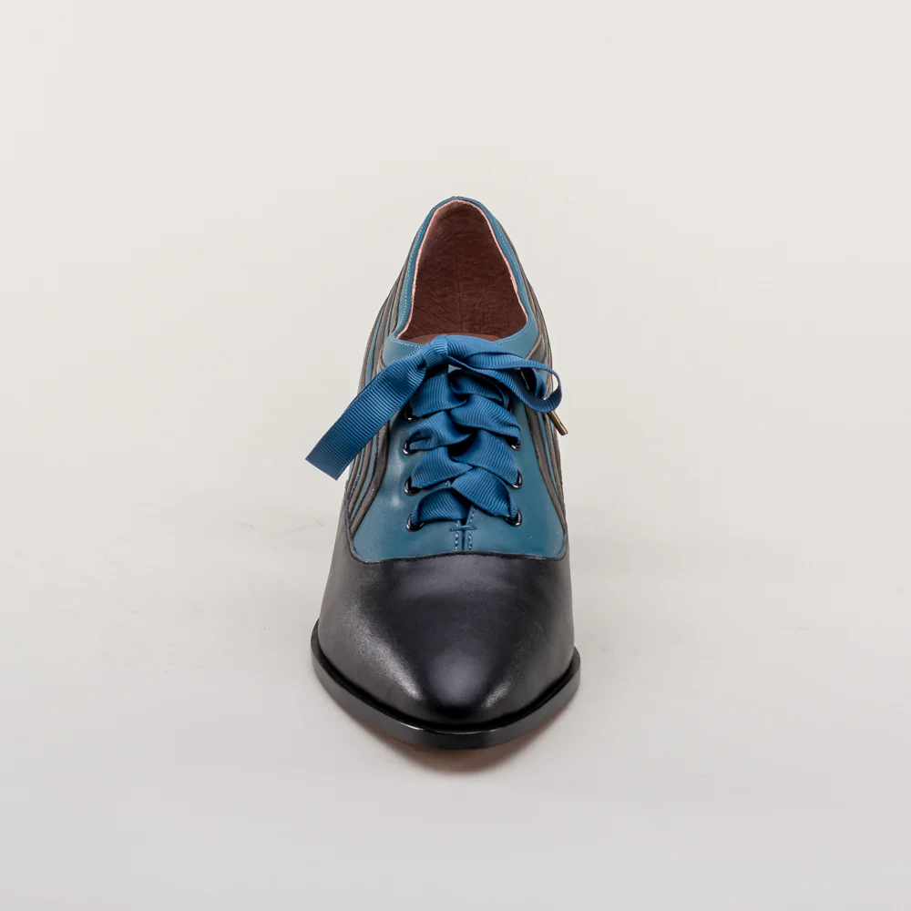 Bernadette Women's Edwardian Oxfords (Blue/Black) - Image 12