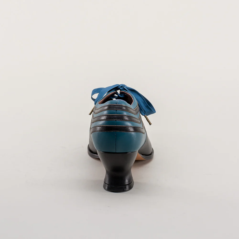 Bernadette Women's Edwardian Oxfords (Blue/Black) - Image 8