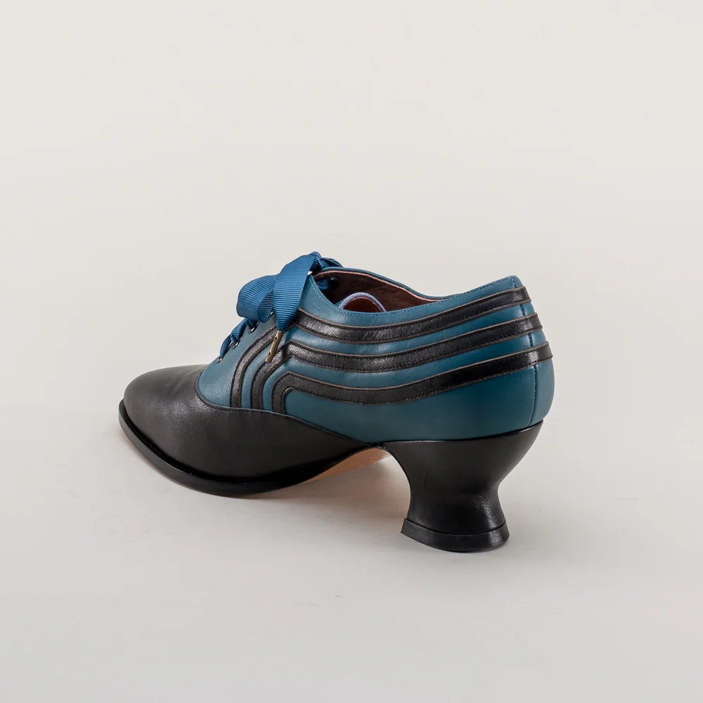 Bernadette Women's Edwardian Oxfords (Blue/Black) - Image 9