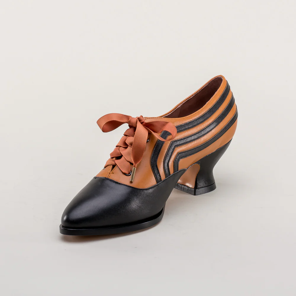 Bernadette Edwardian Oxfords (Cognac/Black) - Image 11