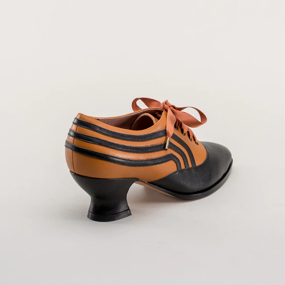 Bernadette Edwardian Oxfords (Cognac/Black) - Image 7