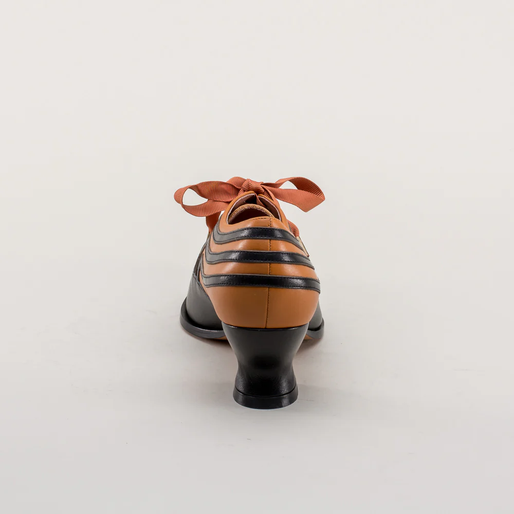 Bernadette Edwardian Oxfords (Cognac/Black) - Image 8