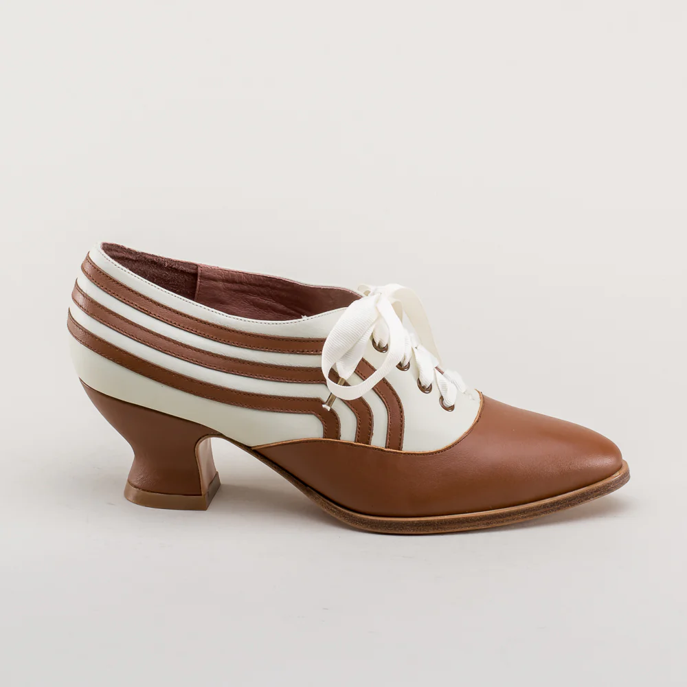 Bernadette Edwardian Oxfords (Tan/Ivory) - Image 6