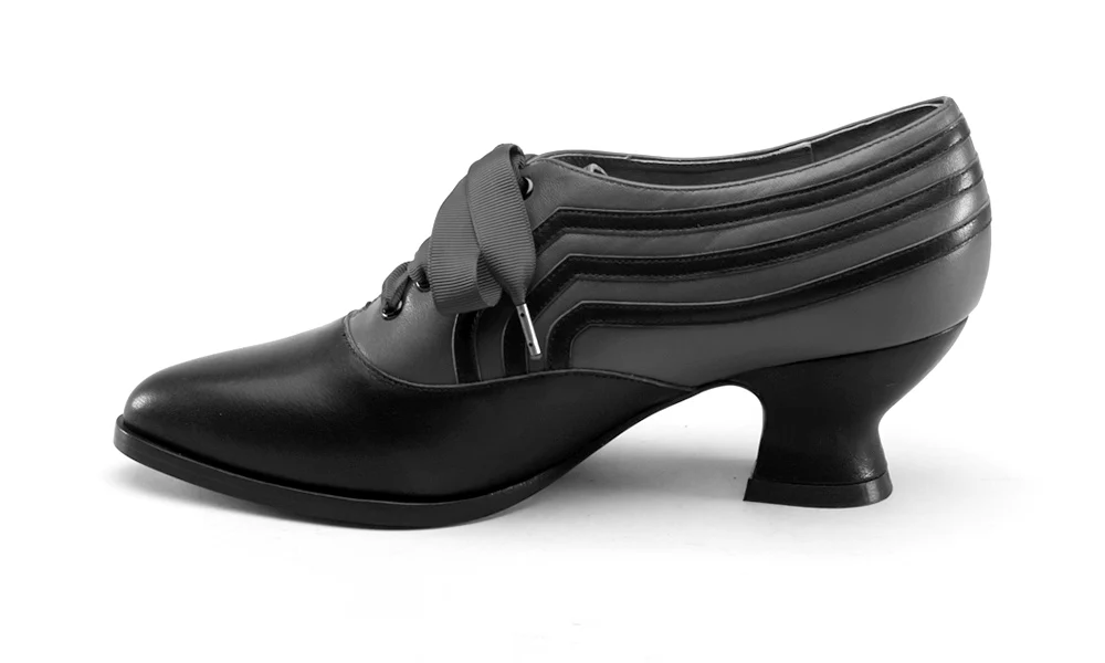 Bernadette Edwardian Oxfords (Burgundy/Black) - Image 14