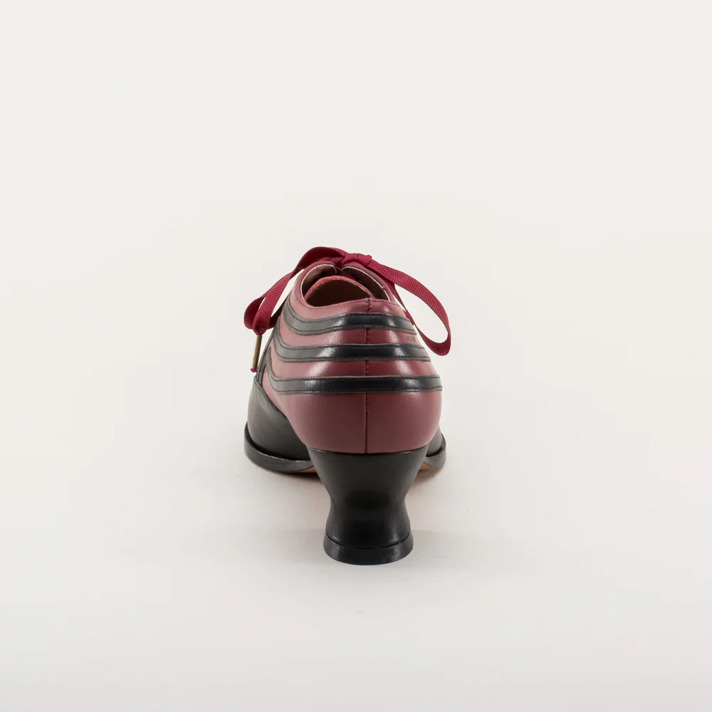 Bernadette Edwardian Oxfords (Burgundy/Black) - Image 8